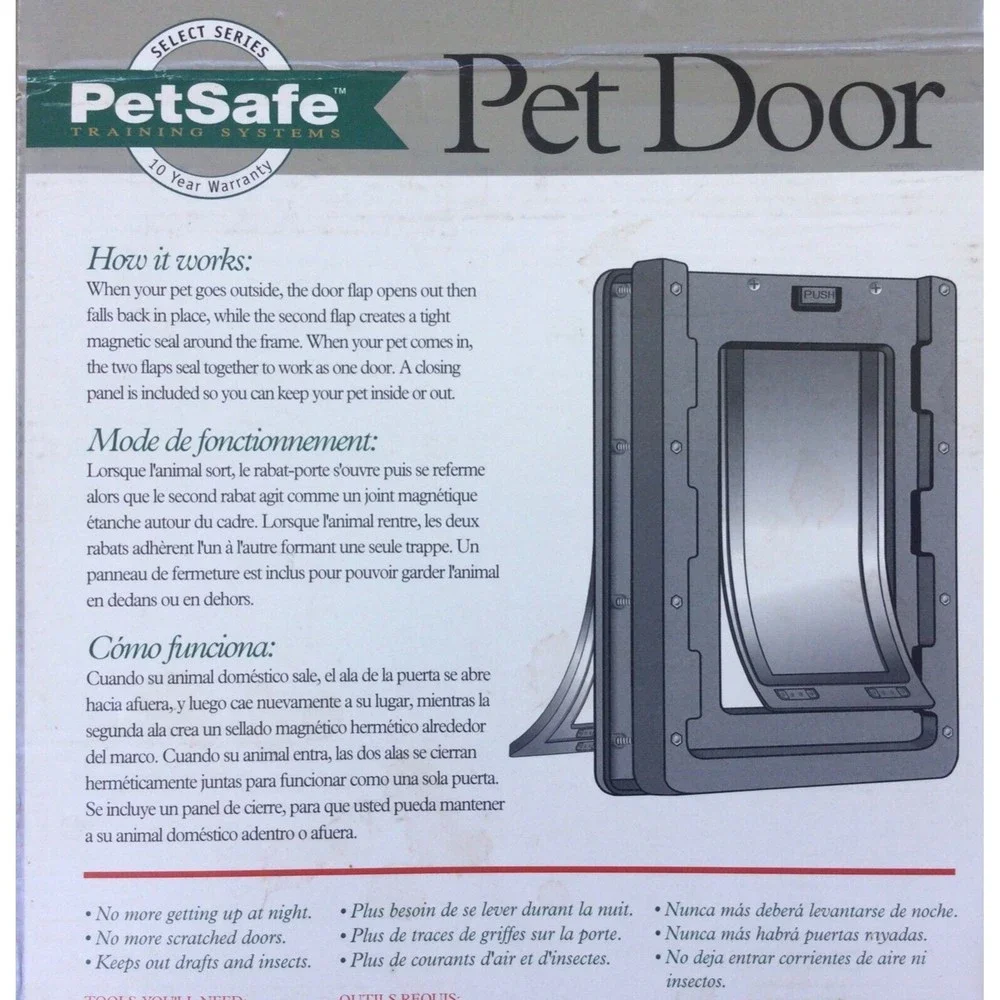 Pet Safe Pet Door Small Pets Up To 12 lbs (Brown)